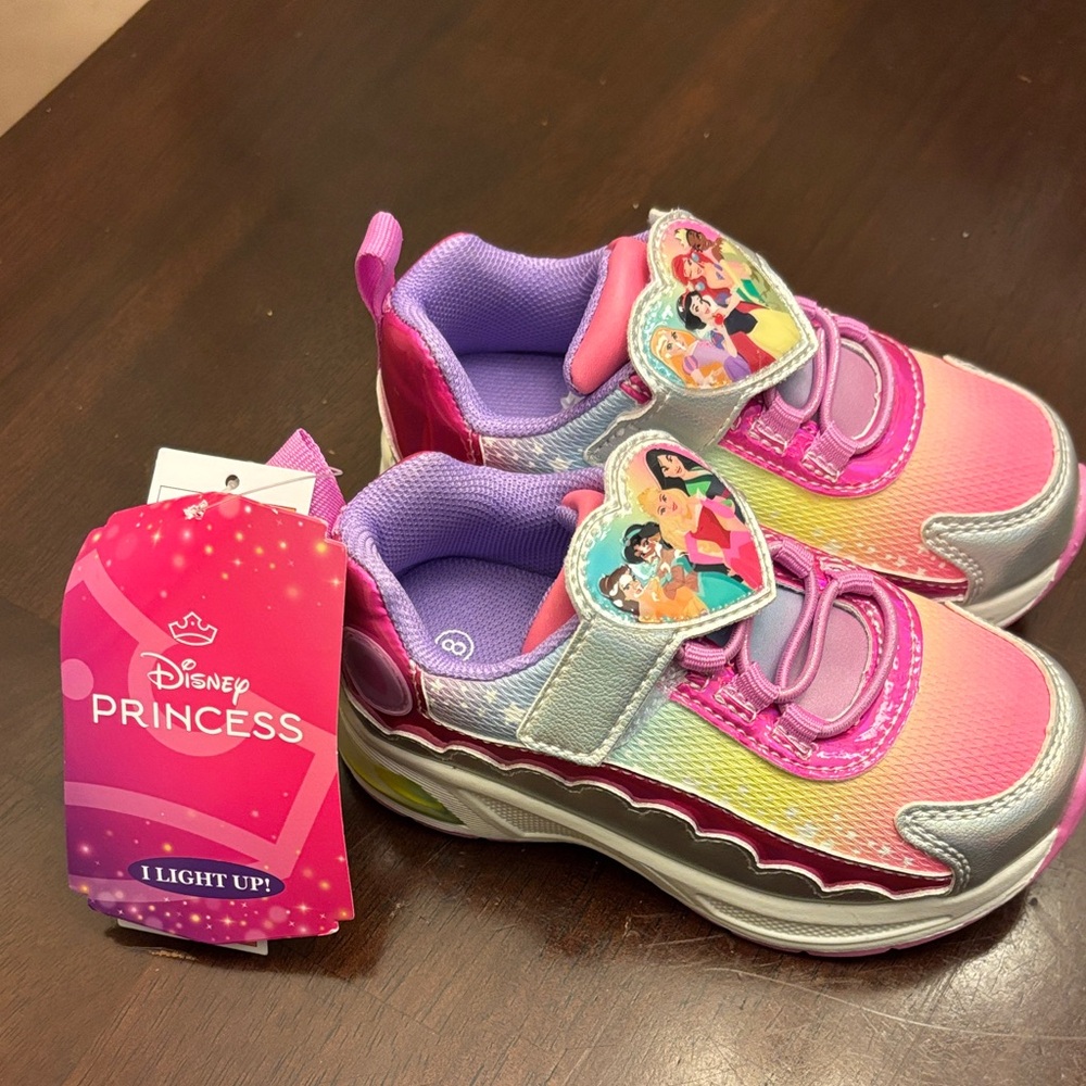Disney Princess Light-Up Toddler Sneakers - Pink and Yellow